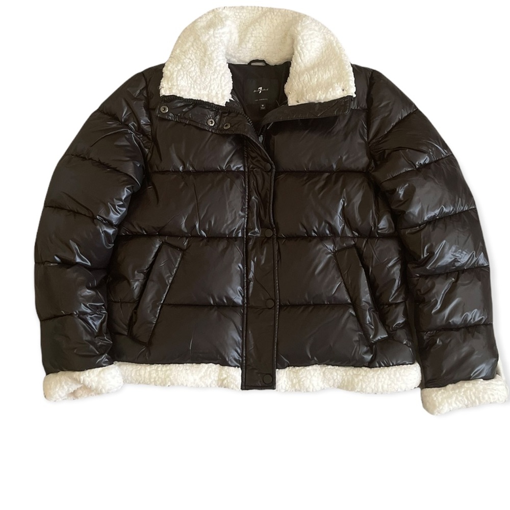 🎉HP🎉 7FAM Puffer Jacket with Faux Shearling Accents